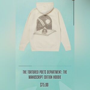The Tortured Poets Department Manuscript Edition Hoodie - Cream